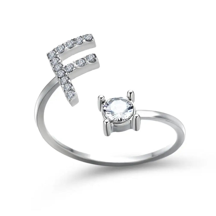 BowLift | Adjustable Dainty Diamond Letter Initial Ring