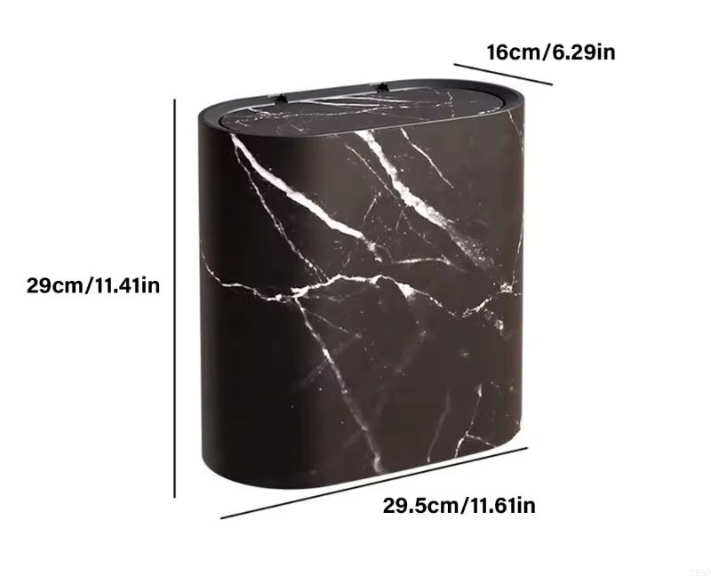 EcoHide Compact Trash Can with Hidden Lid Bowlift