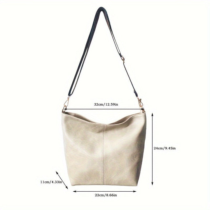 BowLift | CityPure PU Messengerbag – White Urban Shoulder Bag with Zipper