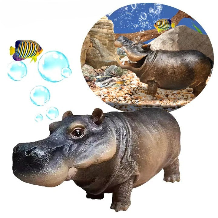 BowLift | Mini Hippo Decorative Fish Tank Air Bubbler