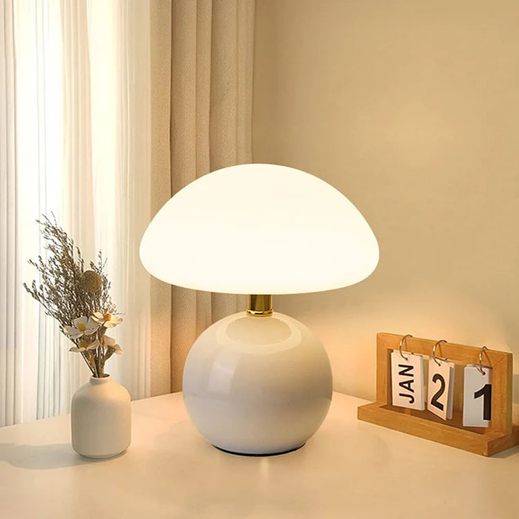 BowLift | Elegant Ceramic Mushroom Lamp in French Style