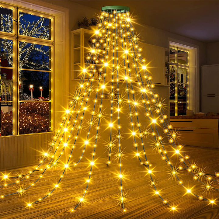 BowLift | Christmas Tree Waterfall Lights with Ring