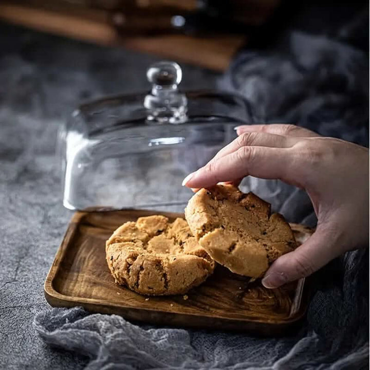 BowLift | Wooden Butter Dish with Glass Lid – Elegant Tableware