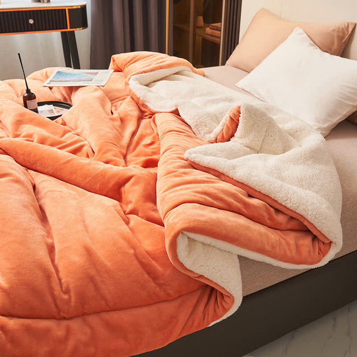 BowLift | Solid thick double-sided velvet cube blanket