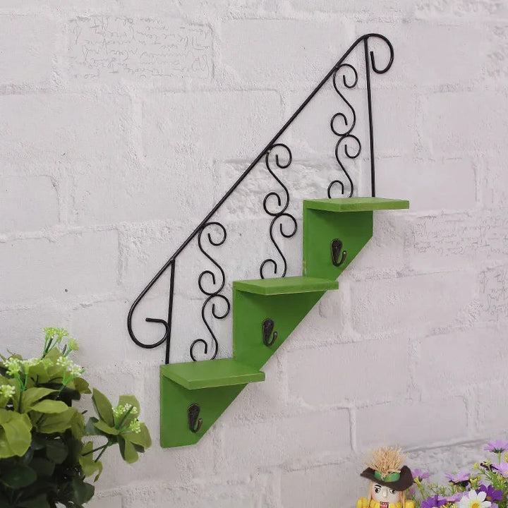 BowLift | Scandinavian Wind Iron Hanging Hook Shelf with Flower Pot Holders