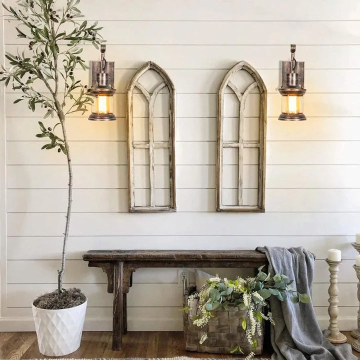 BowLift | Wall Light with Vintage Glass Shade Design