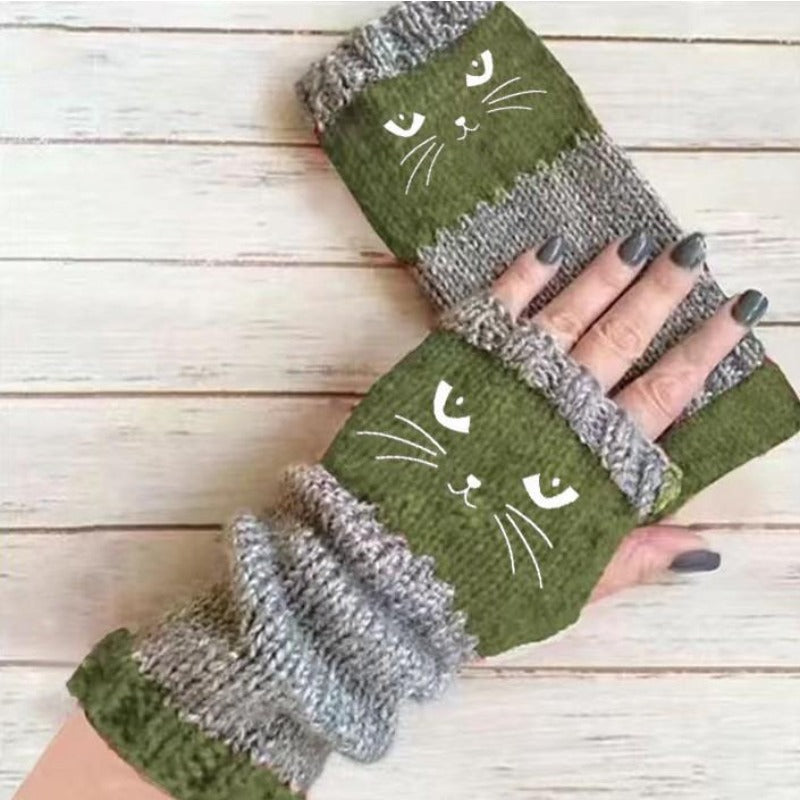 BowLift | Cat Knit Fingerless Gloves