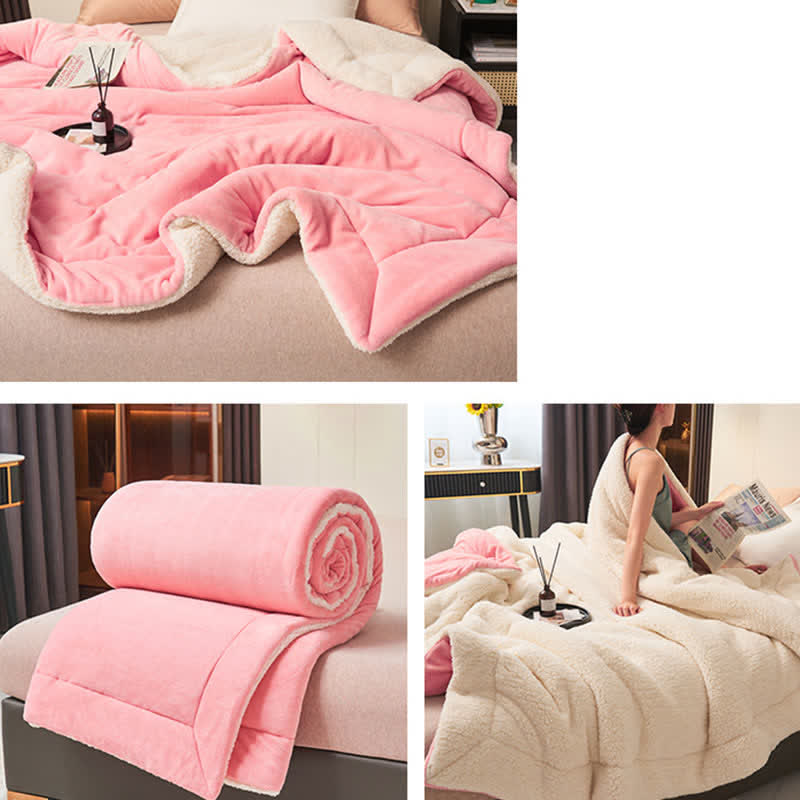 BowLift | Solid thick double-sided velvet cube blanket