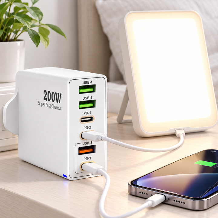 High-Power Multi-Port USB PD and Quick Charge Wall Charger Bowlift