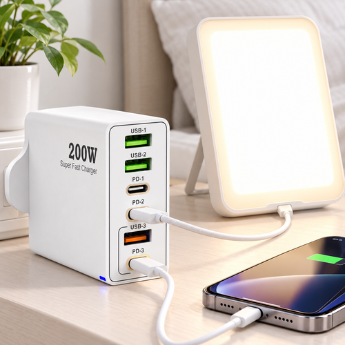 High-Power Multi-Port USB PD and Quick Charge Wall Charger Bowlift