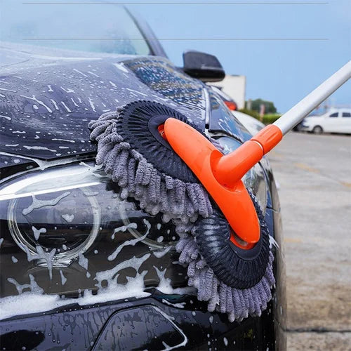 Retractable double-layer car wash brush Bowlift
