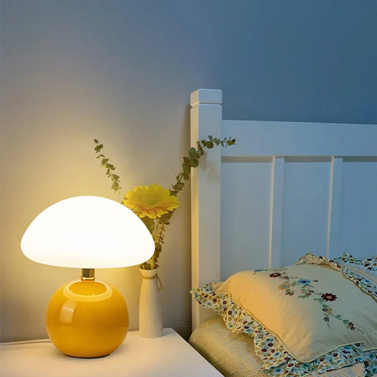 BowLift | Elegant Ceramic Mushroom Lamp in French Style