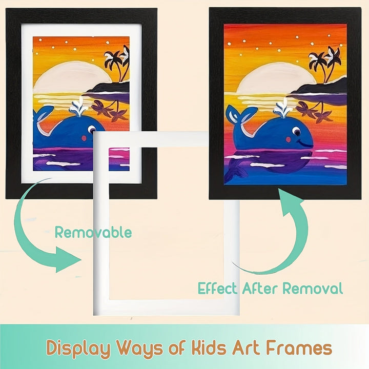 KidArtFrame – Cartoon Kids' Photo Frame with Wooden Frame Bowlift
