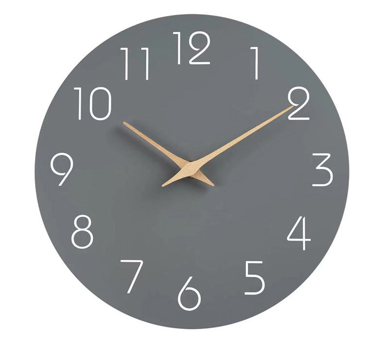 BowLift | Simple Colored Silent Wall Clock 12 Inch