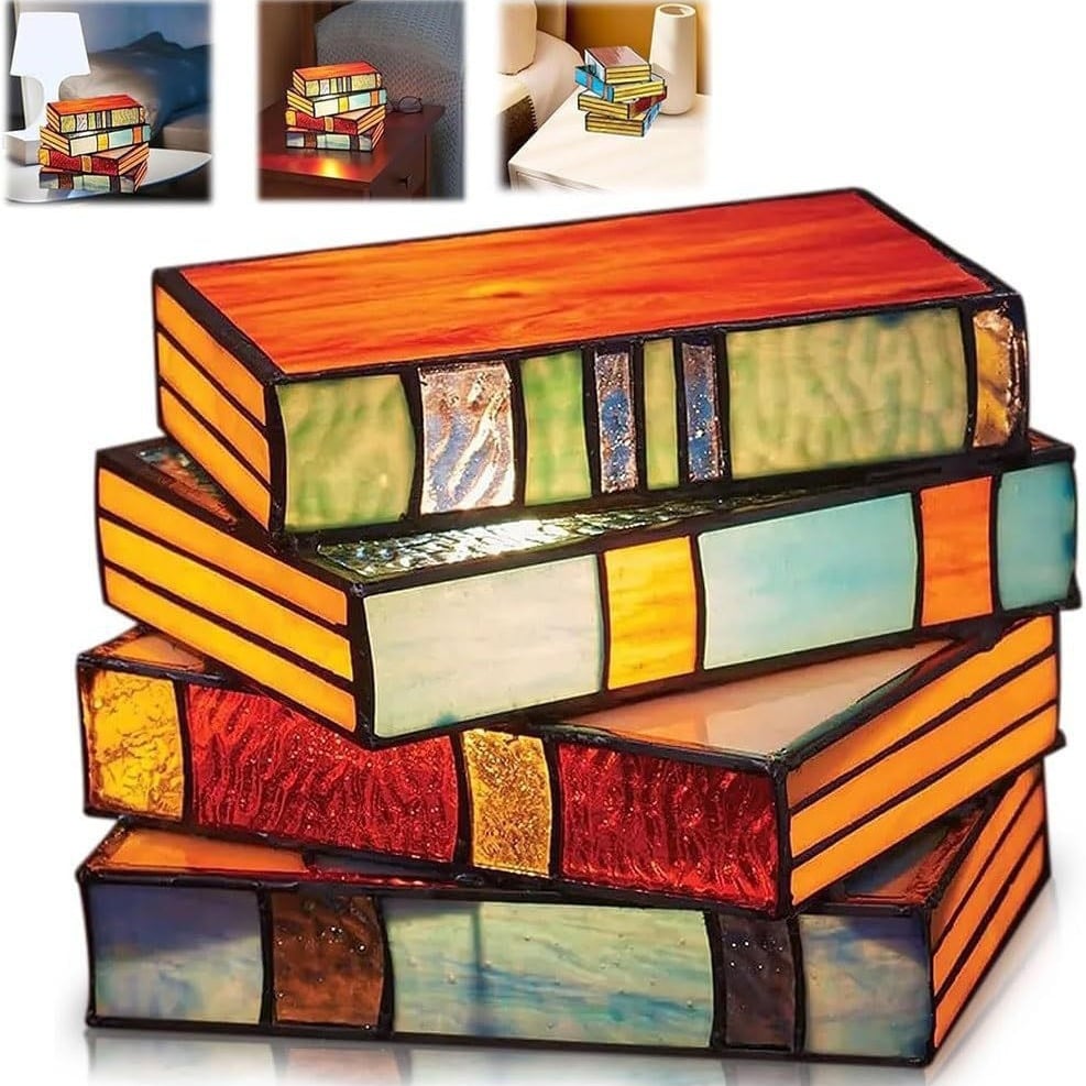 BowLift | Stained Plastic Stacked Books Lamp