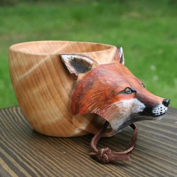 BowLift | Wooden Cup - WildSip - Handmade Animal Design - Adventurous Hydration