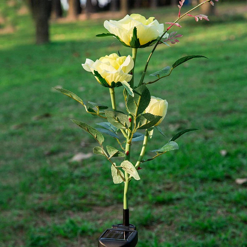 BowLift | Solar-powered rose lights – garden stakes with solar panel for decorative lighting