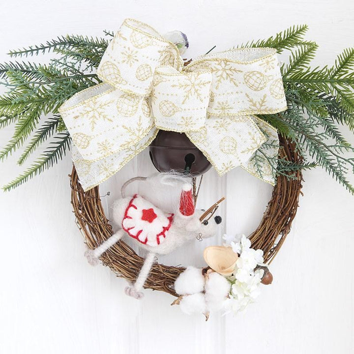 BowLift | Christmas Wreath Rustic Pine Cone Door Decoration