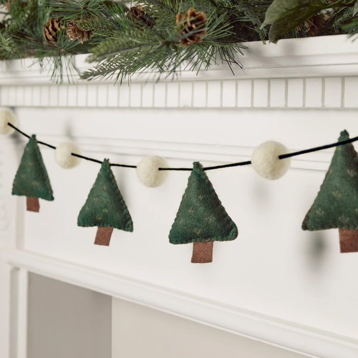 BowLift | Christmas Decorations Felt Tree Garland