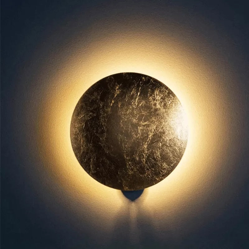 BowLift | GoldVeil - Nordic Modern Creativity Bedroom Eclipse LED Art Wall Sconce Lamp