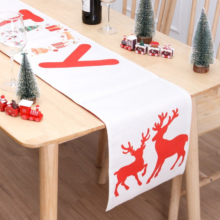BowLift | Christmas Table Flag Double Printing Snowman Table Mat
