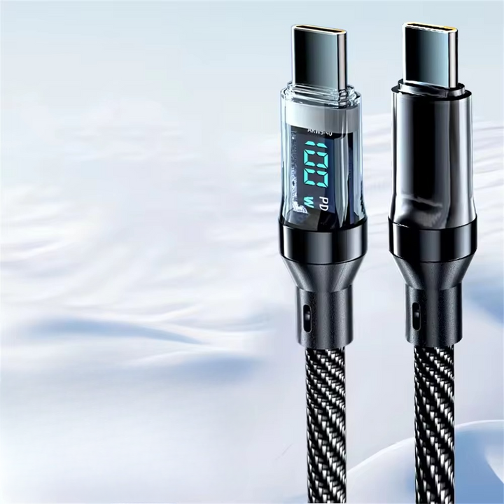 BowLift | SuperCharge 120W Type-C Fast Charging Cable with LED Display