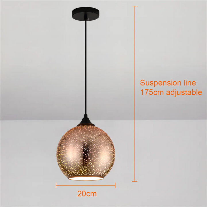 BowLift | Perforated Glass Ceiling Light