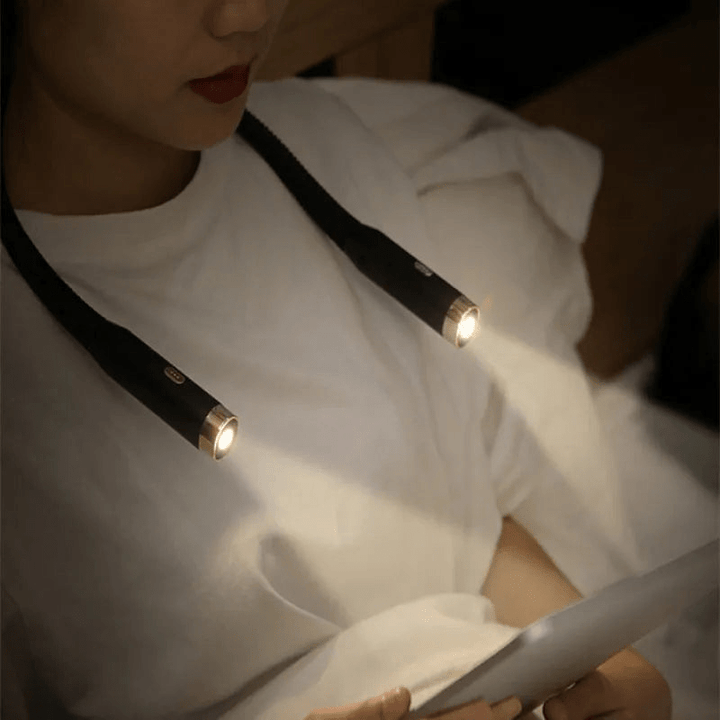 BowLift | FlexRead – Portable Neck Reading Light | Hands-Free USB Rechargeable Book Lamp