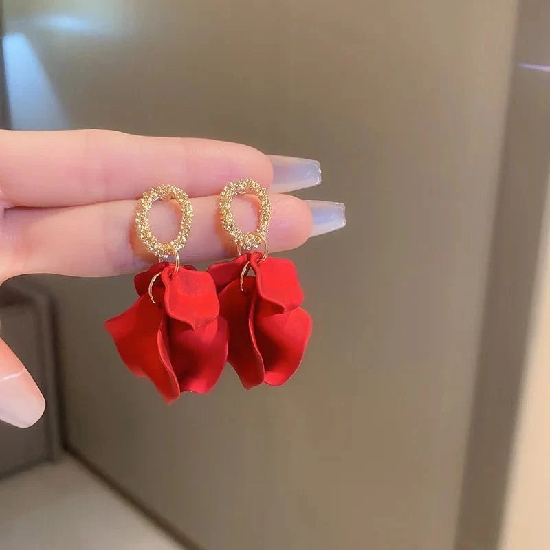 BowLift | Floral Rose Petal Earrings