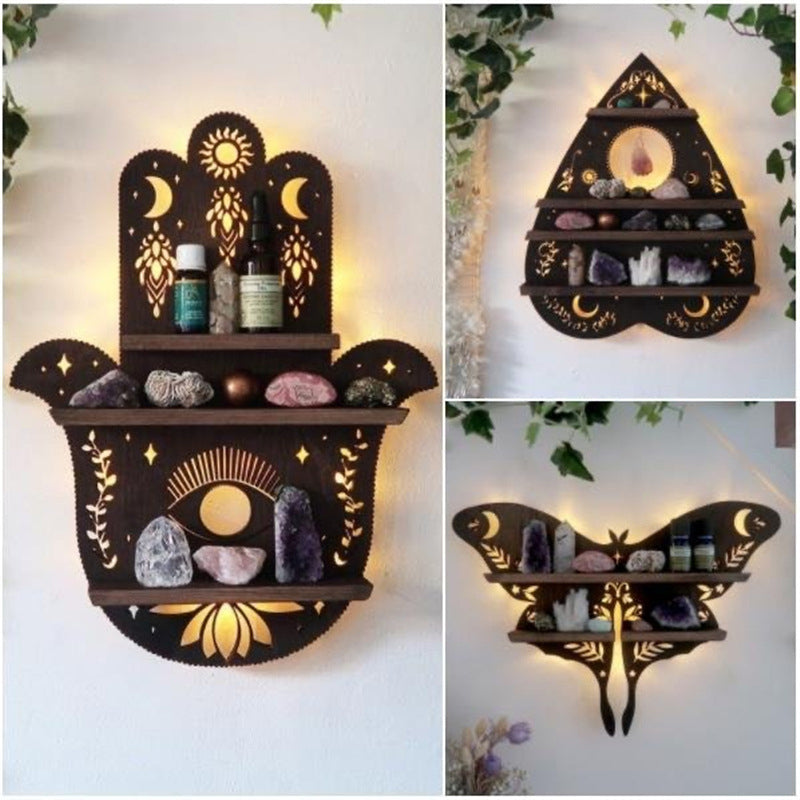 Luna Moth Lamp Crystal Shelves | Bowlift