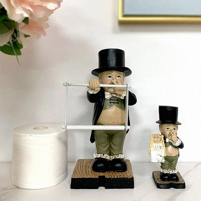 Gentleman Paper Towel Holder Decoration | Bowlift