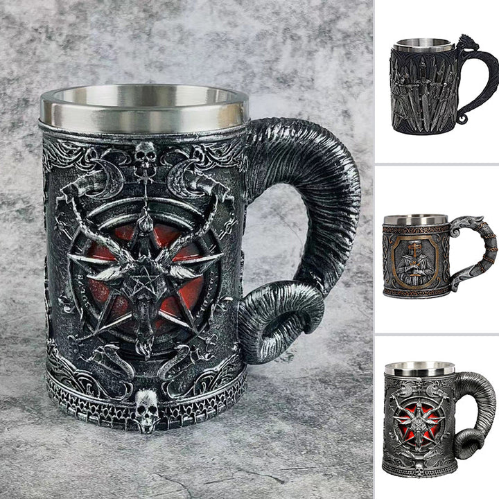 Creative Stainless Steel Medieval Mug Tankard for Beer Coffee | Bowlift
