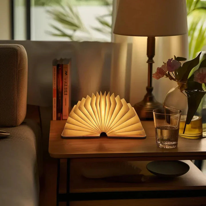 BowLift | Folding Book Lamp with Warm LED Lighting - StoryGlow