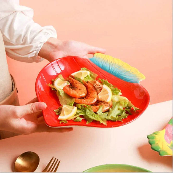 BowLift | Vegetable Shapes Ceramic Salad Plate