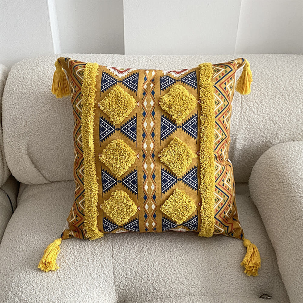 BowLift | Moroccan inspired decorative throw pillow with tassel
