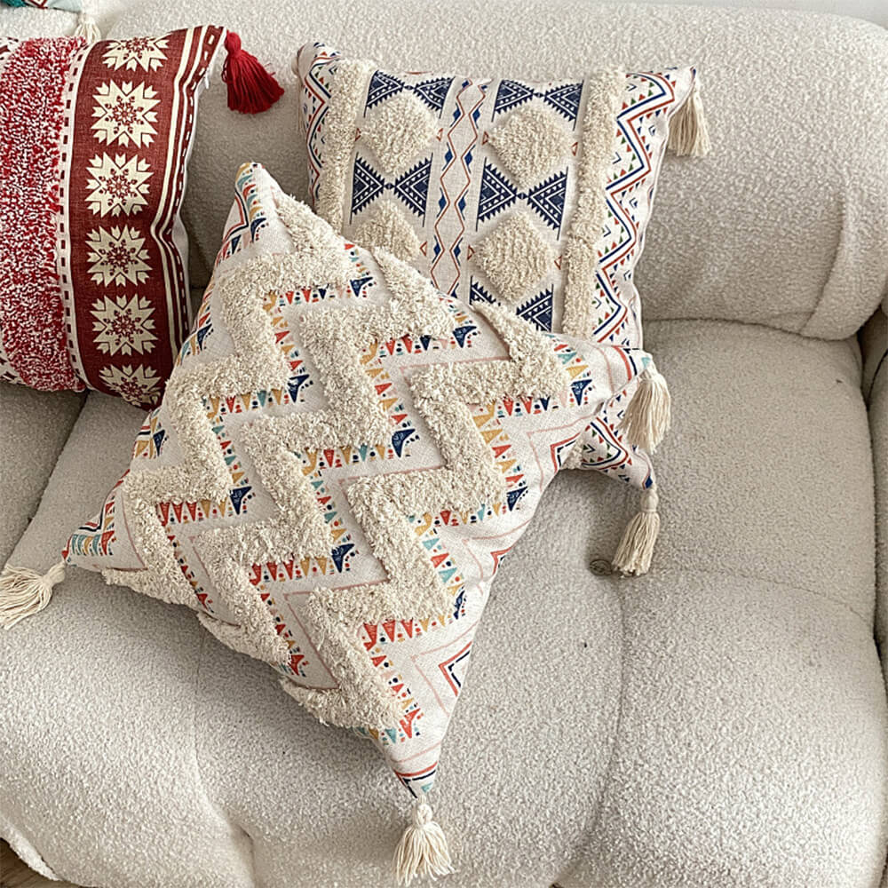 BowLift | Moroccan inspired decorative throw pillow with tassel
