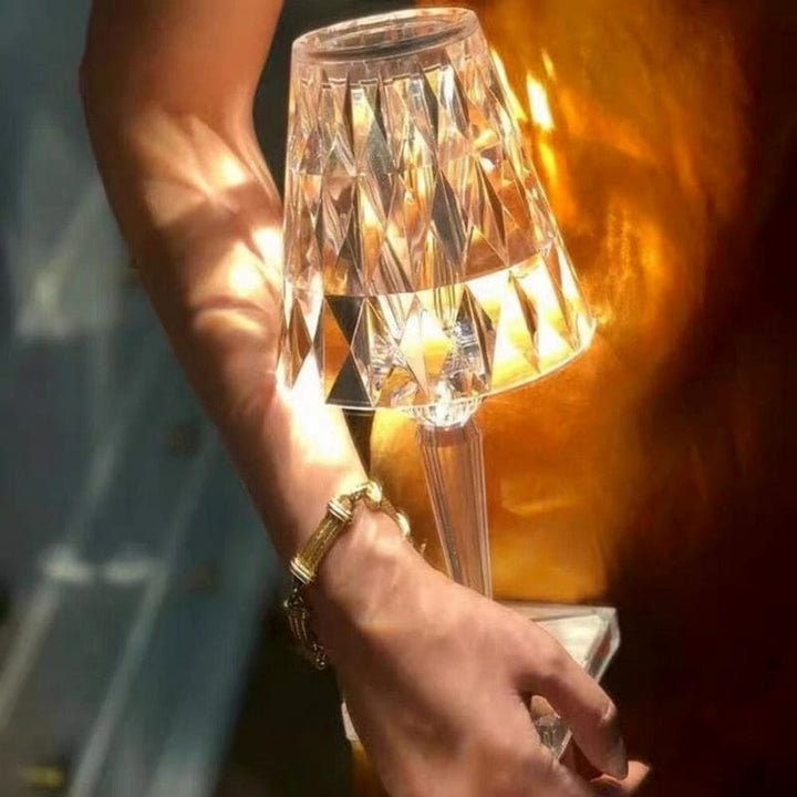 Elegant Crystal Table Lamp for Living Room Bowlift
