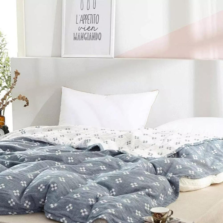 BowLift | Cotton Geometric Blanket Throw