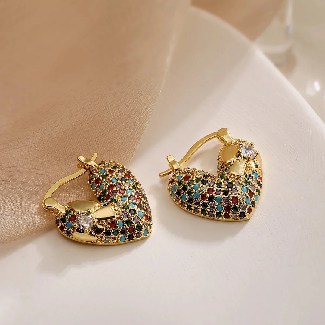BowLift | Glamorous Diamond Heart Earrings