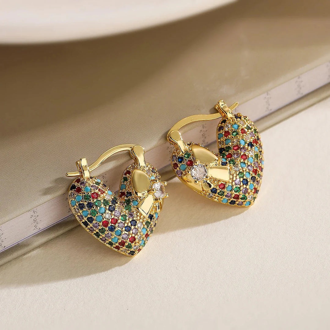 BowLift | Glamorous Diamond Heart Earrings