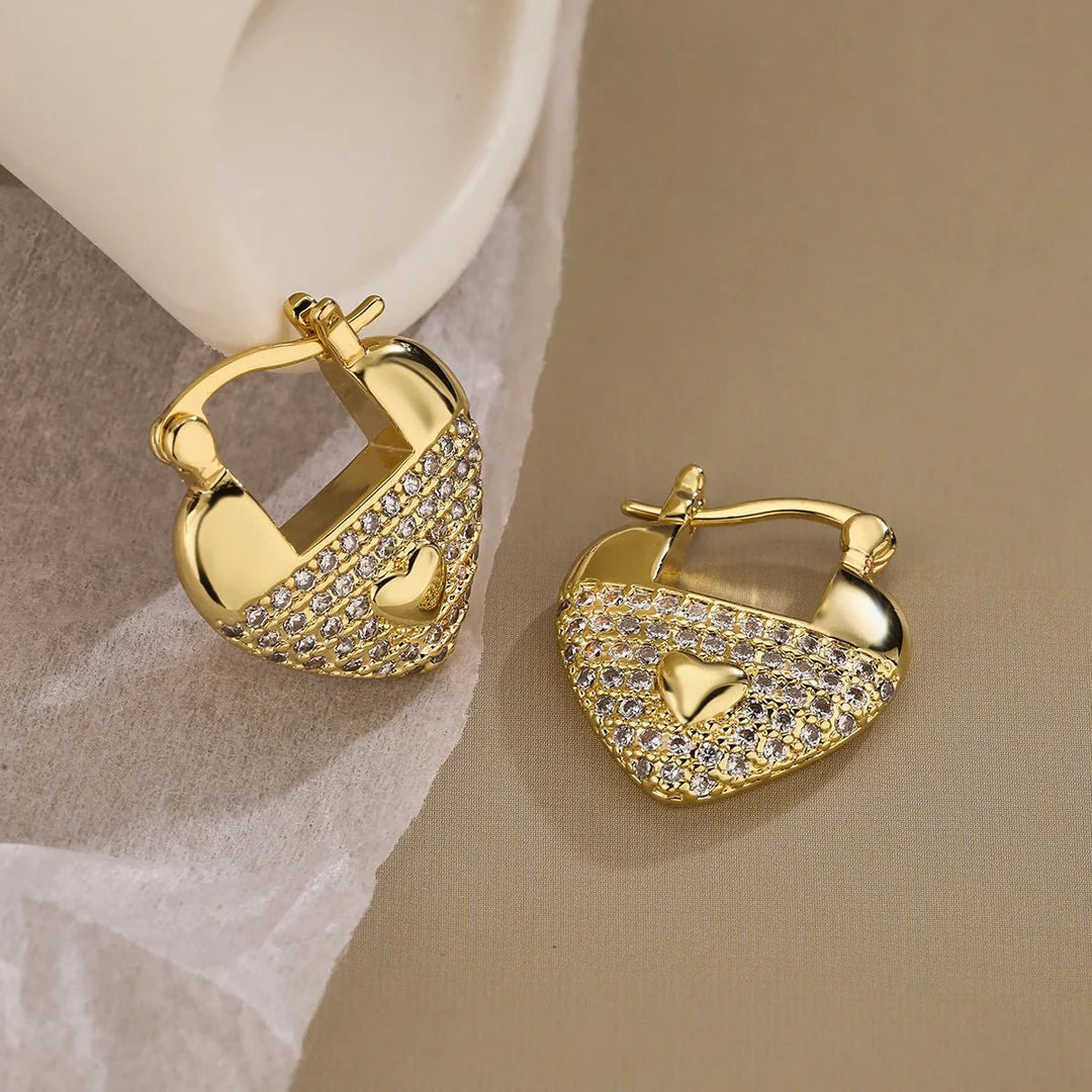 BowLift | Glamorous Diamond Heart Earrings