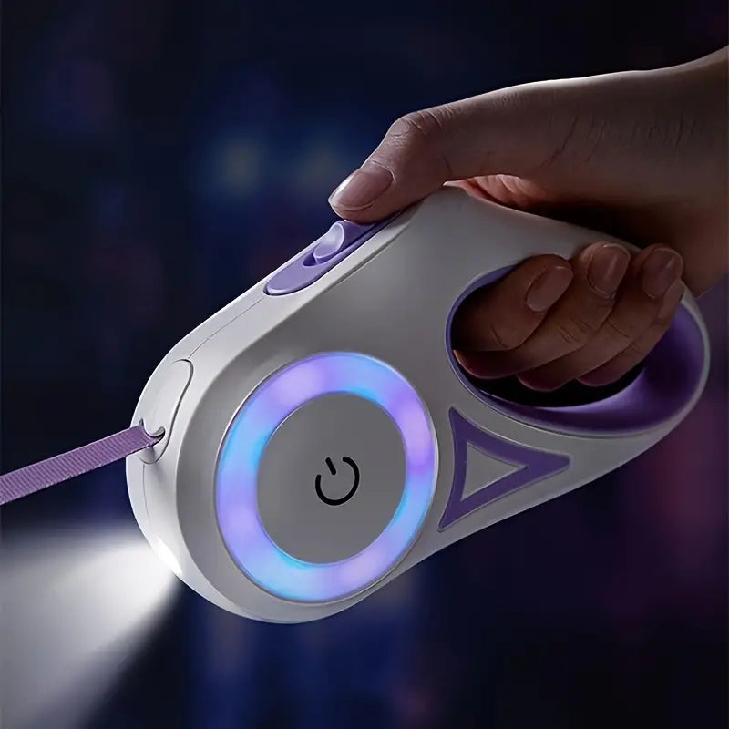 GlowGuard Light-Up Dog Leash with Torch Bowlift
