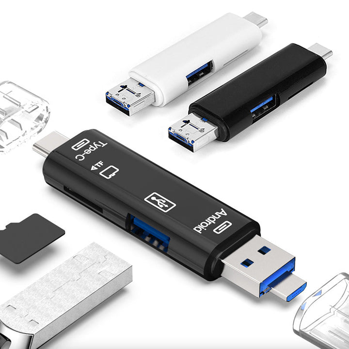 5 in 1 Micro SD Card Reader with 32 GB SD Card Bowlift