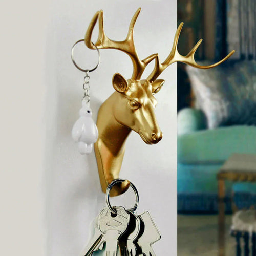 BowLift | Luxurious Golden Animal Head Wall Hook for Keys