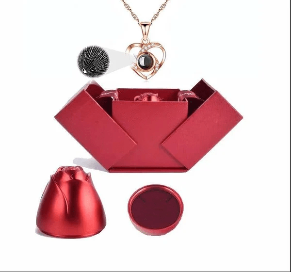 BowLift | Necklace, "I love you" in 100 languages - Unique gift set