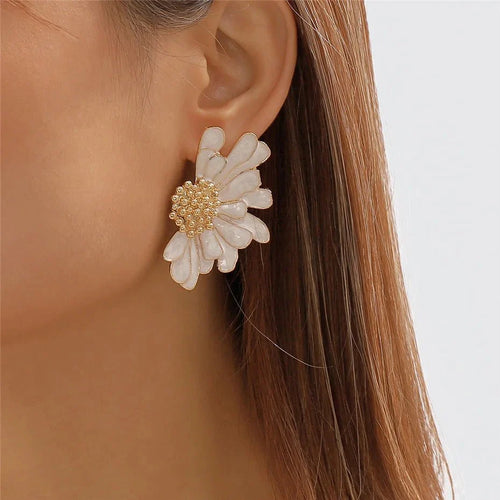 BowLift | Half Flower Enamel Earrings