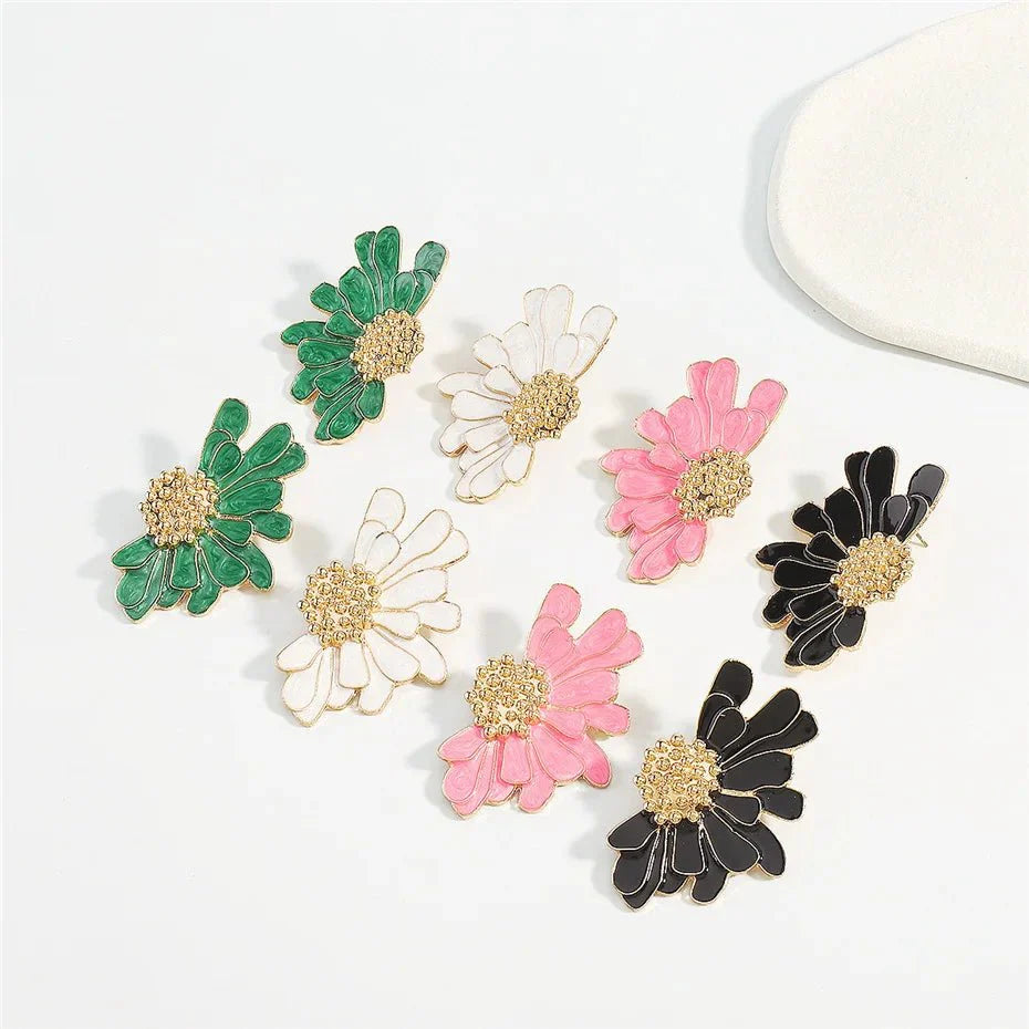 BowLift | Half Flower Enamel Earrings