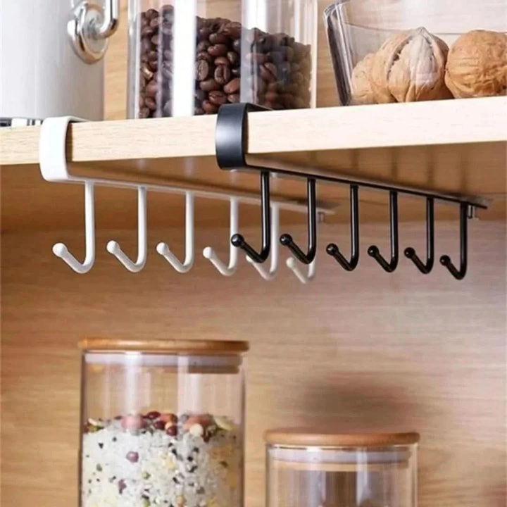BowLift | Under Cabinet Hanging Rack – Space-Saving Kitchen Organizer