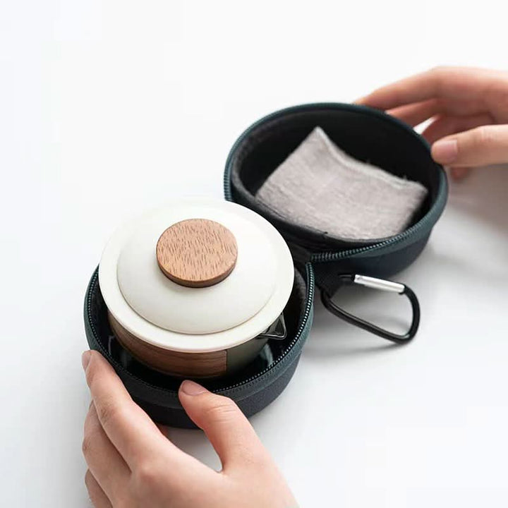 BowLift | Portable Ceramic Tea Set with Teapot and Cups