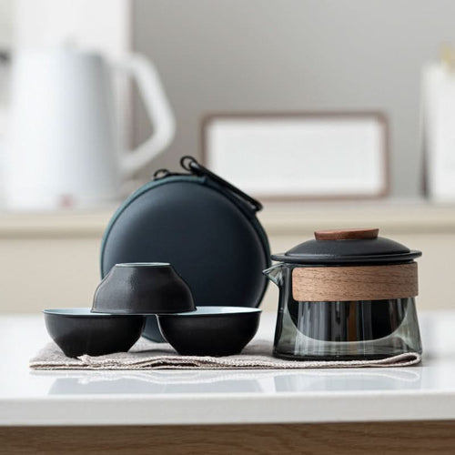 BowLift | Portable Ceramic Tea Set with Teapot and Cups